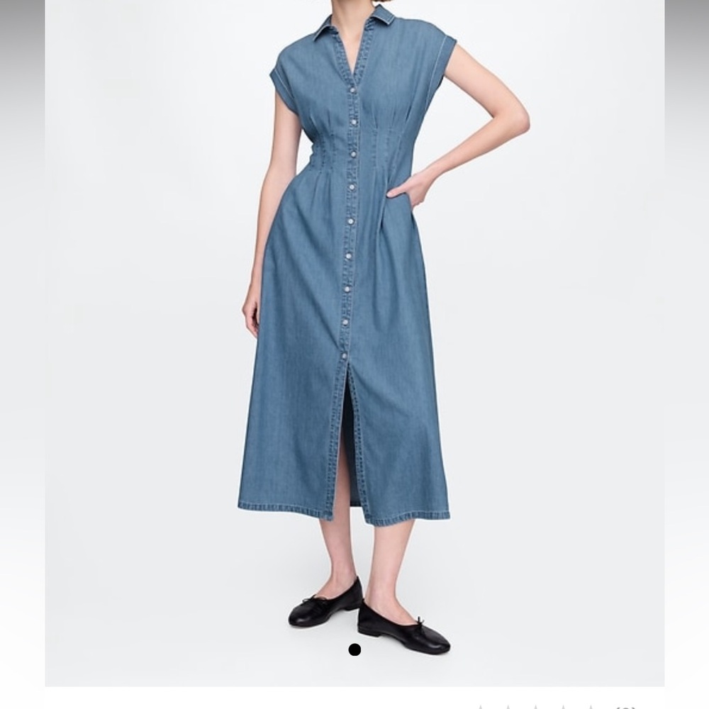 NWOT GAP Medium Wash Denim Ruben Dress